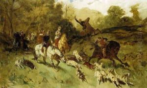 Marie Stuart at the Hunt by Eugene Louis Lami