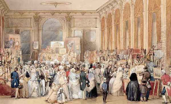 View of a charity sale for the victims of Guadeloupe in the Grand Salon of the Palais-Royal, Paris - view 1