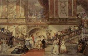 A Ball at the Town Hall by Eugene Louis Lami