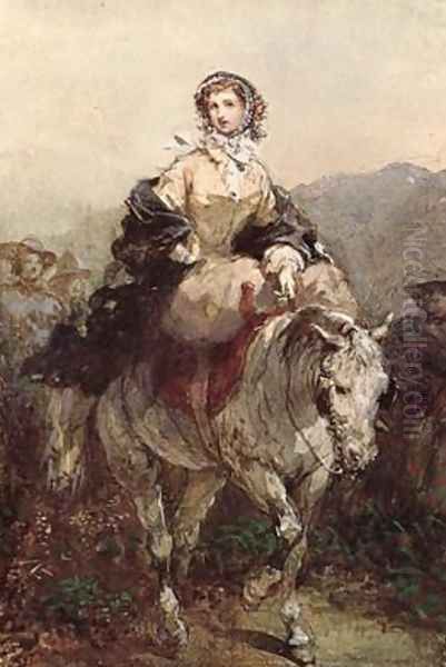 Young Woman on a Horse - view 1