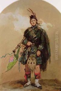 A Piper of the 79th Highlanders at Chobham Camp in 1853