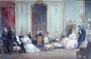 A Family in an Interior by Eugene Louis Lami