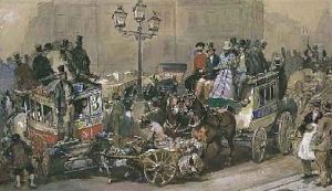 Ludgate Circus by Eugene Louis Lami