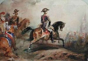 Ferdinand Louis Philippe 1810-42 Duke of Orleans with his Officers by Eugene Louis Lami