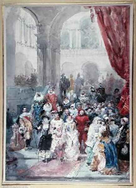 Study for a costume ball given by the Princess of Sagan - view 1