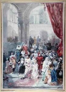 Study for a costume ball given by the Princess of Sagan by Eugene Louis Lami