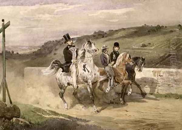 Horace Vernet and his Children Riding in the Country - view 1