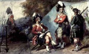Officers of the 79th Highlanders at Chobham Camp by Eugene Louis Lami