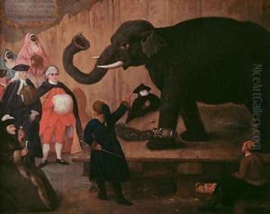 An Elephant Shown in Venice by Pietro Longhi