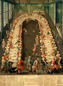 The Banquet at Casa Nani Given in Honour of their Guest Clemente Augusto Elector Archbishop of Cologne on 9th September 1755 by Pietro Longhi