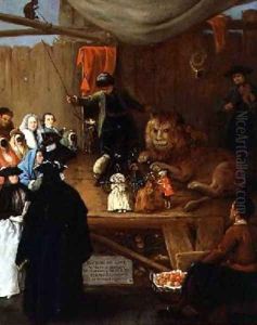 The Lions Cage as seen in Venice in the Carnival of 1765 by Pietro Longhi