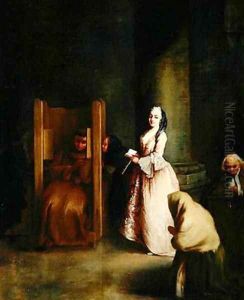 The Confession 1755 by Pietro Longhi