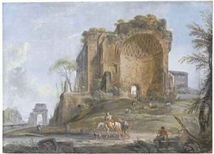The Baths of Caracalla by Jean-Baptiste Lallemand