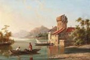Vissers Boten Op Een Mediterraan Meer