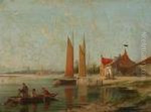 On The Amstel, Amsterdam by William Raymond Dommersen