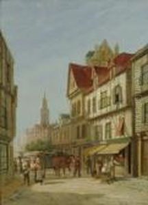 Continental Street Scene by William Raymond Dommersen