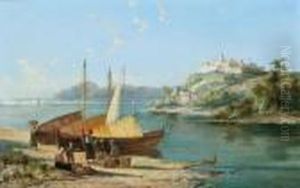 Meereslandschaft Mit Figurlicherstaffage by William Raymond Dommersen