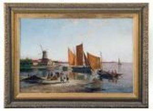 Schiodam On The Scheldt, Holland by William Raymond Dommersen