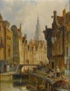 Figures By A Canal, Amsterdam Figures By A Canal, Amsterdam