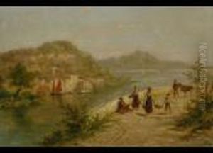 Italienische Kustenlandschaft by William Raymond Dommersen