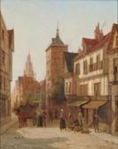 Rue Latour, Bruges by William Raymond Dommersen