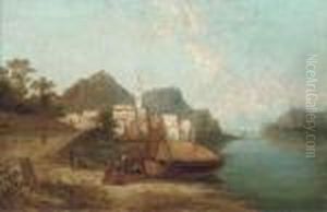 An Italianate Coastal Scene by William Raymond Dommersen