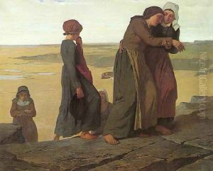 The Widow (The Fisherman's Family) 1865 by Evariste Vital Luminais