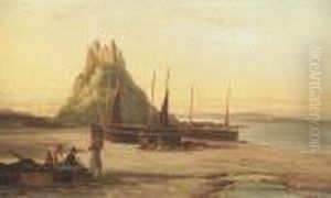 Holy Island Castle, Northumberland by William Raymond Dommersen