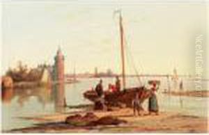 Dutch Riverside Views by William Raymond Dommersen
