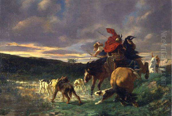 Merovingians attacking a Wild Dog - view 1