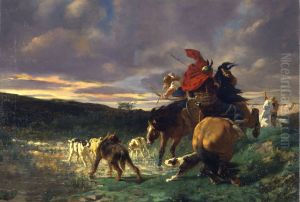 Merovingians attacking a Wild Dog by Evariste Vital Luminais