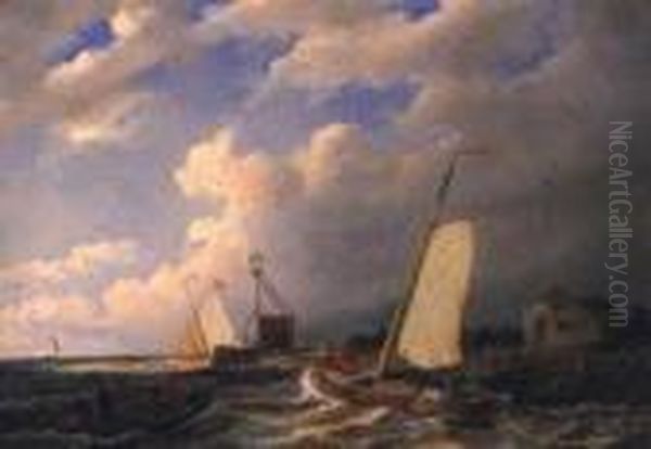 Sailing Boats In Choppy Waters - view 1