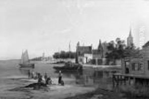 On The Amstel, Amsterdam by William Raymond Dommersen