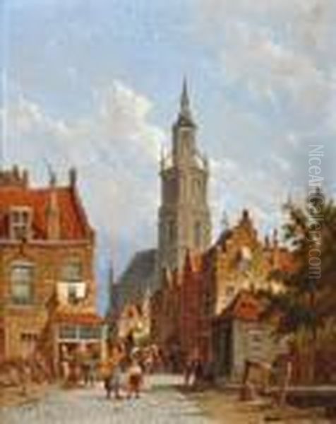 Figuren Op Straat Bij De Grote Kerk Van Breda - view 1