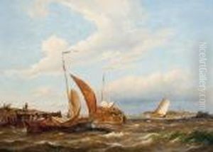 Dutch Fishing Smacks by Pieter Cornelis Dommershuijzen