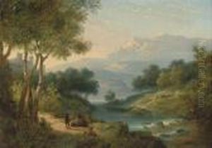 Asking Directions At The Riverside by Pieter Cornelis Dommershuijzen