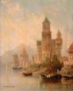Pendants: Blick Auf Eine Hafenstadt