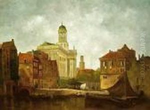 Cityscape With The Inner Harbour Of Utrecht Cityscape With The Inner Harbour Of Utrecht