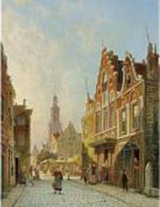 Market Day In Winschoten by Pieter Cornelis Dommershuijzen