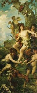 Artemis among the Wood Nymphs by Henri Leopold Levy