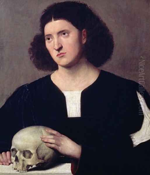 Portrait of a Young Man with a Skull - view 1
