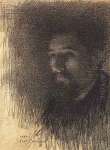 Portrait of the Painter Georges Seurat 1883 by Ernest Joseph Laurent