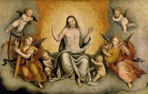 Triumph of Christ with Angels and Cherubs