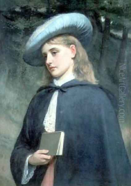 Girl Holding a Book - view 1