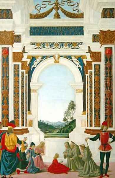 St Bernardino of Siena 1380-1444 resuscitating a young girl drowned in a well 1473 - view 1