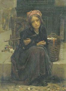 The ribbon seller by Guillaume Charles Le Brun