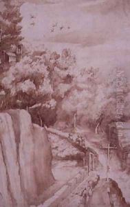 View of the Monastery of La Verna 2 by Jacopo Ligozzi