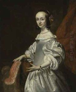 Portrait of a young lady by Isaac Luttichuys