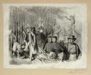 Les Joueur De Boules by Gustave Dore
