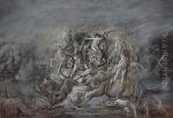A Mythological Scene With Figures Arising From The Waters - view 1